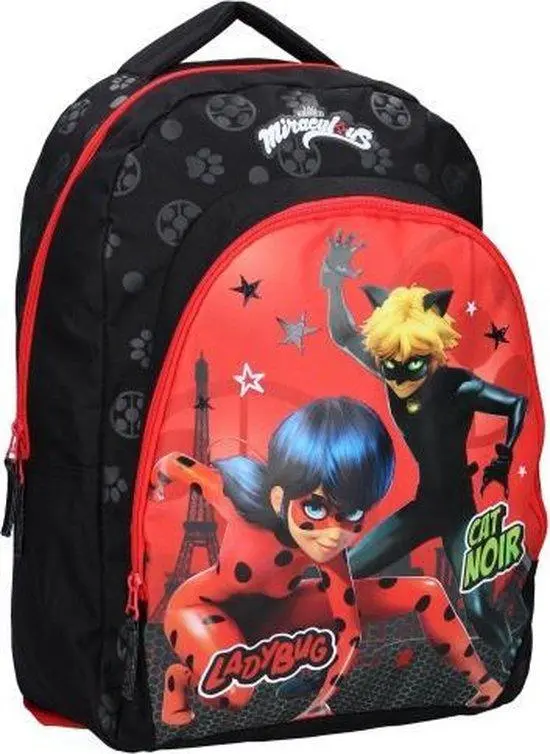 Zaino Scuola Miraculous Ladybug e Cat Noir