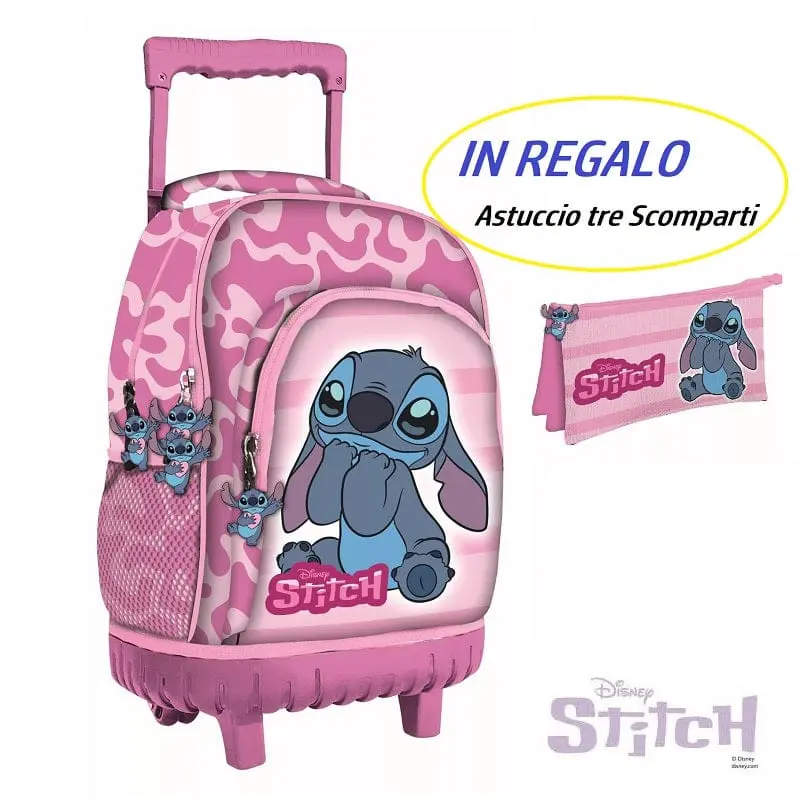 Zaino Trolley Stitch 44cm + Astuccio 3 scomparti - Promo